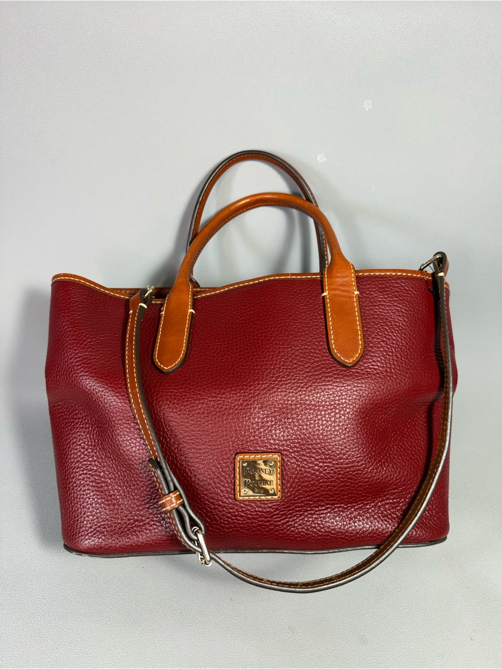 Dooney & Bourke Brielle Cranberry Red Dual Handle Tote Bag